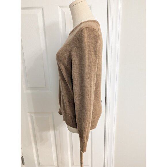 Quince Mongolian Cashmere Crew Neck Sweater Medium Teak Beige - Picture 4 of 11